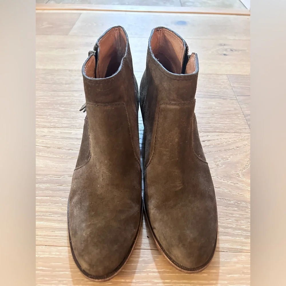 Madewell Janice Suede Bootie in darkest olive - Picture 4 of 8
